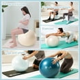 thumbnail image 5 of YR 65CM Exercise Ball, Anti-Burst and Slip Resistant Stability Ball for Yoga Pilates Workouts and Physical Therapy, White, 5 of 7