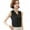 Black, variant on Womens Tops Blouse Brief Office Work Wear V Neck Sleeveless Chiffon Tops Shirt