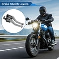 thumbnail image 2 of Unique Bargains Short Brake Clutch Levers for Moto Guzzi V7 Racer 2011-2021 6 Position Adjustable Motorcycle Handlebar Brake Lever Aluminum Alloy Titanium Tone 1 Pair, 2 of 7