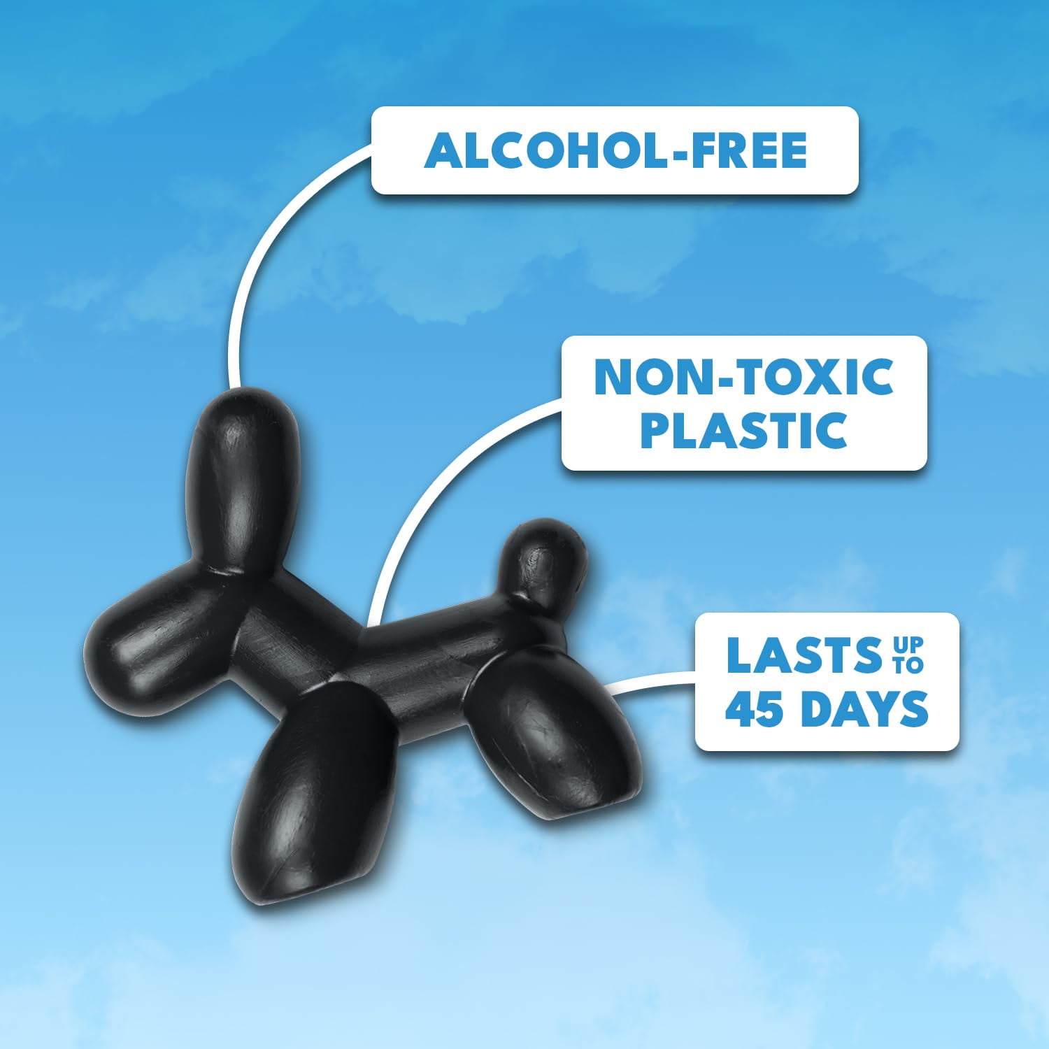 Little Pup 96605-6PK Black Velvet Scent, Car Air Freshener, Clips to A/C Air Vent, Alcohol-Free Fragrance Oil, Non-Hazardous and Non-Toxic Plastic, Set of 6