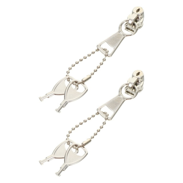 2pcs Bag Backpack Zipper Head Clothing Garment Coat Zipper Accessories (Silver)