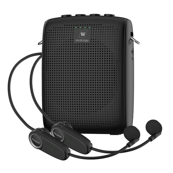 Amplificador de voz inalámbrico SANMIC Mini WB002 de 15 W con 2 micrófonos Bluetooth