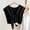 Black, variant on Sweaters for Women Plus Size Sweater Shawl Wraps for Women Solid Color Knitted Knotted Shawls Winter False Collar Cape Shoulder Tops Fashion Wrap Women Sweaters for Fall
