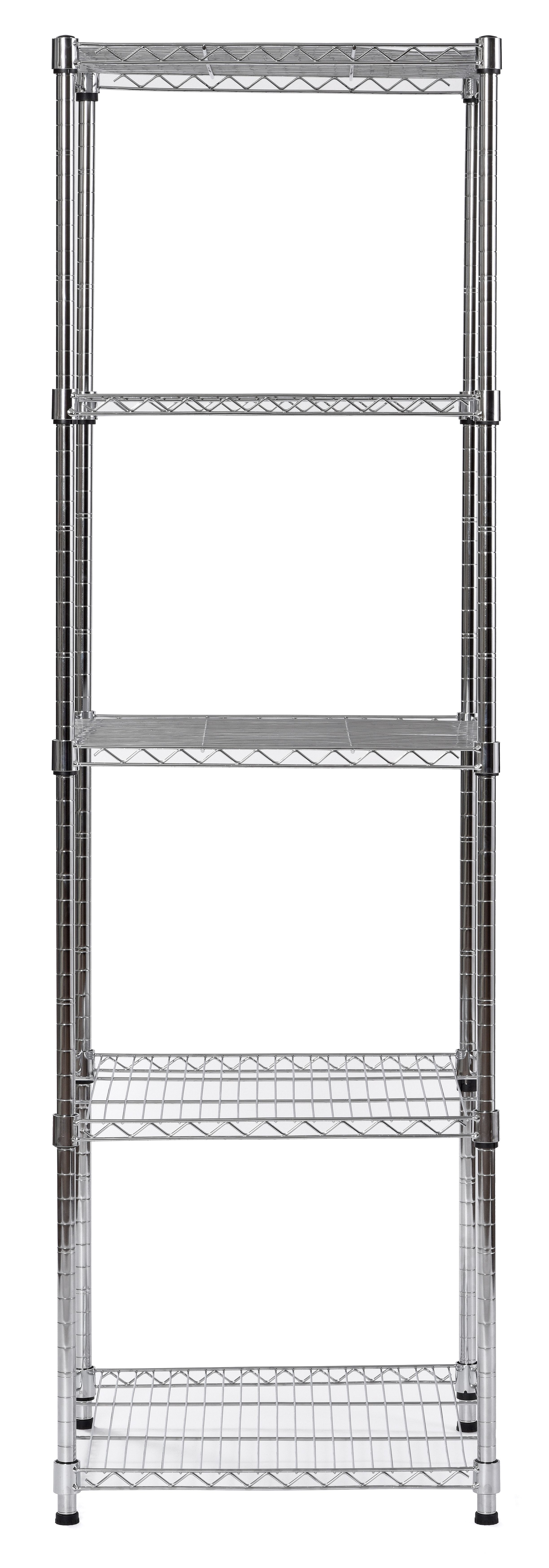 3 Shelves Muscle Rack WS181018-C Steel Adjustable Wire Shelving 18 Width Chrome 18 Height 264 lb Load Capacity Pack of 2