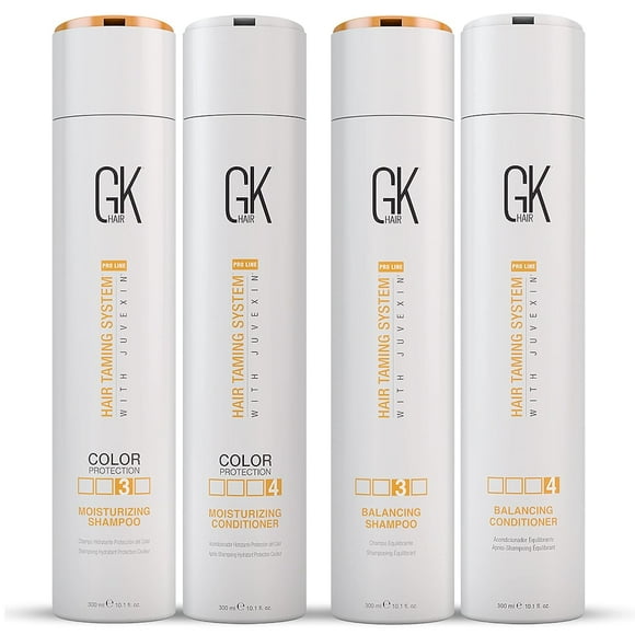 Global Keratin GK Hair Shampooing et après-Shampooing Hydratants 300ml - Ensemble Shampooing et après-Shampooing Équilibrant pour Tous Types de Cheveux (10.1 fl. oz Chacun)