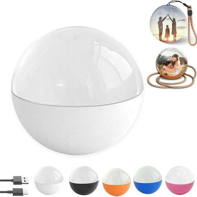 COM1950s Crystal Ball Video Player,2.7 Inch Digital Photo Display Orb with High Definition Screen,Upload Your Videos & Photos Via Usb Cable,Anniversaries & Birthdays,Portable & Rechargeable Design