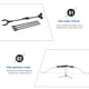 thumbnail image 2 of Arco recurvo de fibra de carbono, soportes compuestos plegables, soporte para arcos, estante negro, 2 of 6