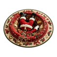 thumbnail image 2 of 3D Optical Illusion Christmas Round Rug, Non-Slip Washable Carpet with Santa Boots Illusion Print for Living Room, Bedroom and Entryway Holiday Decor, 19.69 Inch, 2 of 8