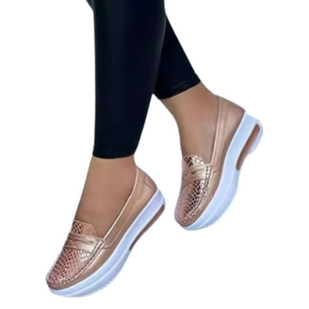 

Woman Platform Sneakers Breathable for Outdoor 42 Rose Gold