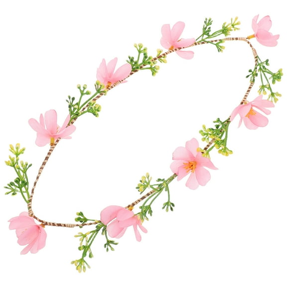 FRCOLOR Flower Crown Floral Headband Wreath Garland Bohemian Style Wedding Bride Bridal Headwear Party Festivals Hair Accessories