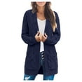thumbnail image 1 of Pulls à Manches Longues en Tricot Cardigan Ouvert avant Hiver pour Femmes, 1 of 6