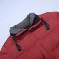 thumbnail image 4 of TIANZEN Men's Winter Thickened Casual Thermal Top Winter Warm Hooded Coat Leather Jacket with Zippers on Sleeves down Jacket in A Bag Men, 4 of 6