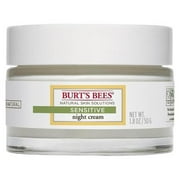 Burt's Bees Natural Skin Solutions Night Cream, Sensitive 1.8 oz (Pack of 6)
