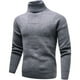 thumbnail image 1 of Gibobby Suéter cuello de tortuga hombre Sudadera de vellón de manga larga con cuello redondo para hombre(Gris oscuro,G), 1 of 2