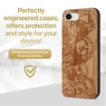 thumbnail image 2 of Case Yard Wooden Case Outside Soft TPU Silicone, Slim Fit Shockproof Wood Protective Phone Cover for Girls Boys Men and Women, Supports Wireless Charging Mount Rushmore Design case for iPhone-SE, 2 of 7