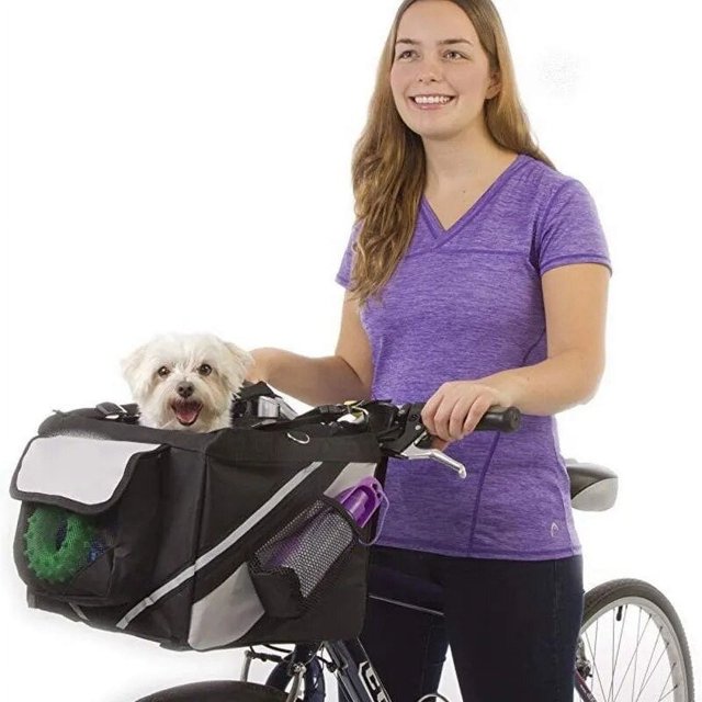 Pet Bicycle Carrier Bag Puppy Dog Cat Small Animal Travel Bike Seat For Hiking Cycling Basket Accessories ShopWise Round