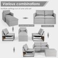 thumbnail image 5 of Gymax Convertible L-shaped Sectional Sofa Couch Chaise w/ Ottoman Cushions Light Grey, 5 of 10