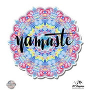 Namaste Mandala Yoga Meditation - 3" Vinyl Sticker - For Car Laptop I-Pad Phone Helmet Hard Hat - Waterproof Decal