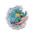 thumbnail image 1 of Cool Surfer Crocodile Sticker -Smartprints Designs, Vinyl Sticker, 1 of 3