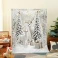 thumbnail image 5 of Cozy  Throw Blanket - Super Soft Fleece with Festive Reindeer & Tree Design, Perfect for Couch or Bed, Machine Washable, All-Season Comfort,  Decor, 5 of 7