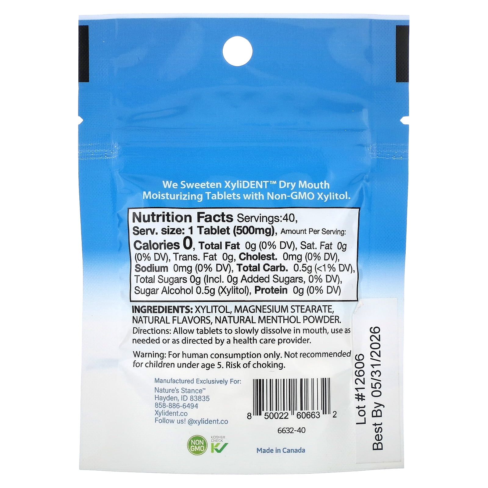 XyliDENT Dry Mouth Moisturizing Tablets with Xylitol