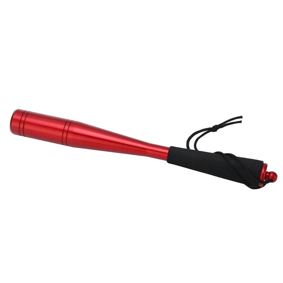 Metal Fish Bat, Comfortable Grip Fishing Bat Glossy High Hardness For Outdoor Kayak Fishing Red