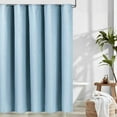 thumbnail image 5 of Dznils Waffle Shower Curtain with Hooks, Thick Weighted Fabric Bathroom Curtain, Moonlight Blue, 72" x 72", 5 of 8