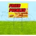 thumbnail image 1 of Fried Pickles Yellow Background (18" x 24") Yard Sign, Includes Metal Step Stake, 1 of 6