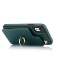 thumbnail image 4 of Allytech Wallet Case for iPhone XR, Luxury PU Leather Ring Kickstand Cover with Card Holder & Shoulder Strap, Fashion Accordion Style Shockproof Anti-Drop Phone Case - Green, 4 of 10