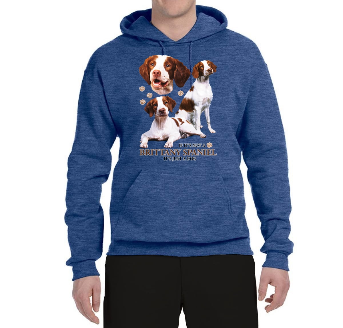 Funny Hooded Sweatshirt Brittany Spaniel Mom Hoodie Birthday Gifts for Men and Women