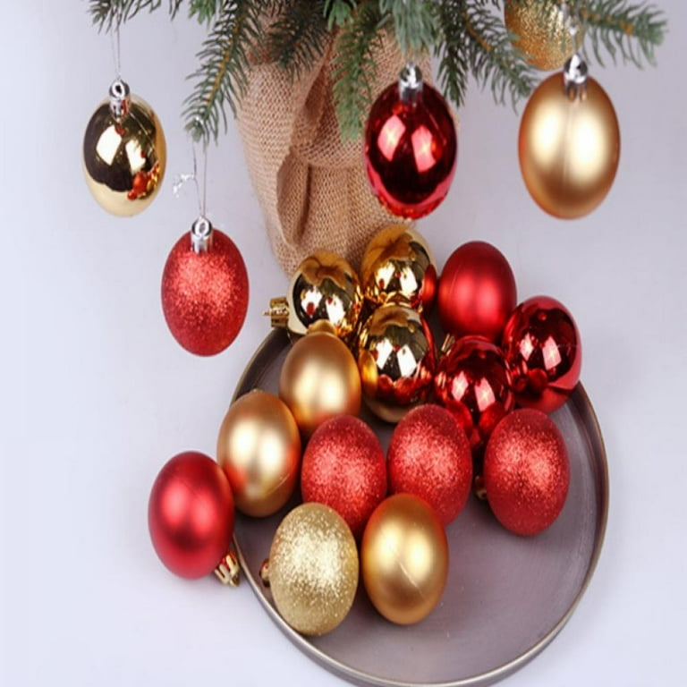 Christmas Decorations Clearance! Christmas Tree Decorations Pendant 24PCS  Christmas Ball Ornaments Party Supplies Tree Hanging Plastic Ball for Home  Yard Indoor Outdoor (3CM/1.18in) Purple 