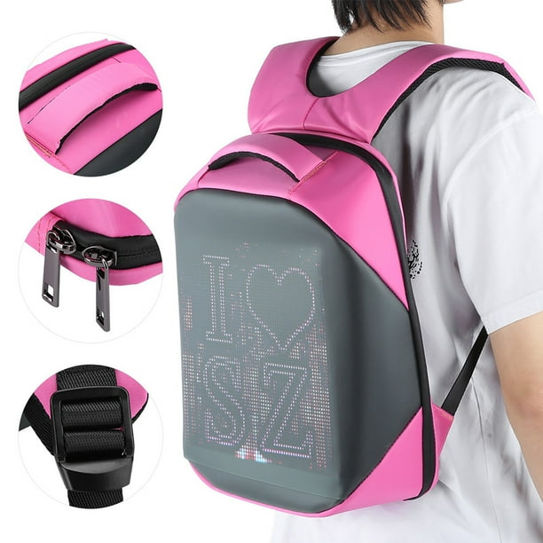Mochila LED WIFI portatil Mochila luminosa multifuncion impermeable para nios adultos Walmart en linea