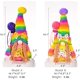 thumbnail image 3 of Muñecos hechos a mano sin cara, adornos para árbol de Navidad de arcoíris, regalo ornamental colgante bonito para fiestas navideñas, 2 uds., 3 of 5