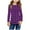 Purple, variant on Girls Graphic T Shirts Purple Long Sleeve T Shirts Plaid Crewneck Casual Cute Tops Blouse Size 3T-14