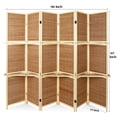 thumbnail image 7 of Hofitlead 6 Panel Bamboo Weaving Room Divider,With Display Stand, 6 FT Tall Folding Privacy Screen, (Brown), 7 of 7