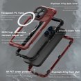 thumbnail image 5 of Dteck Waterproof Case for iPhone 15 Pro Max,Shockproof Aluminum Alloy Built-in Screen Protector IP68 Underwater Case Military Dropproof Mag Safe Full-Body Protection Clear Back Cover,Red, 5 of 14