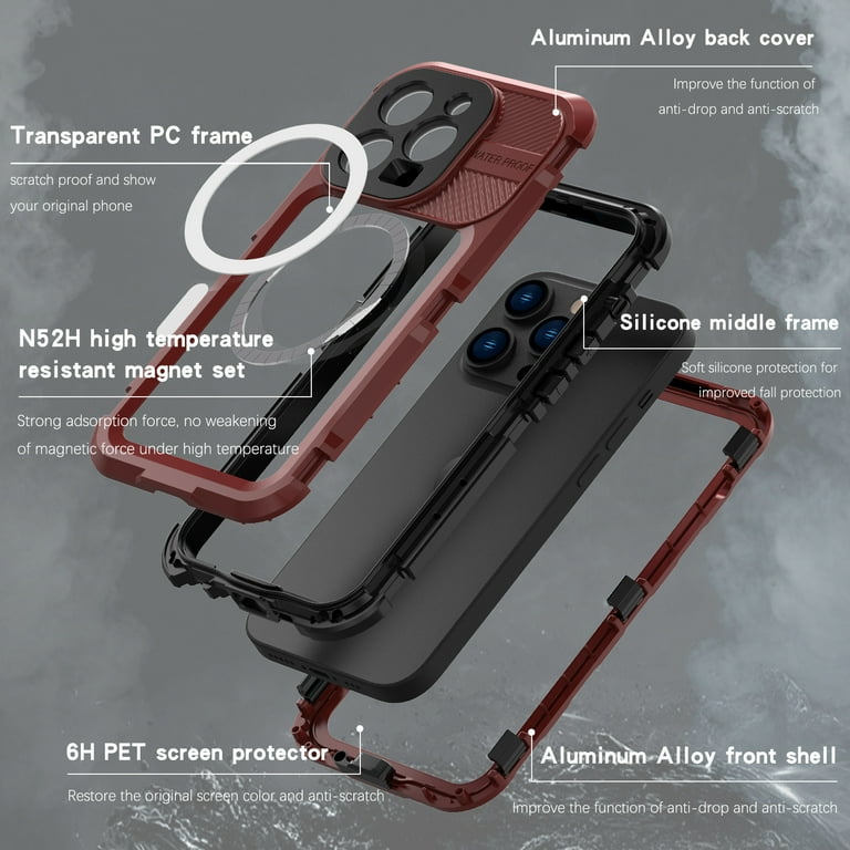 iPhone 14 Pro Max Waterproof Case, Shockproof, Dustproof