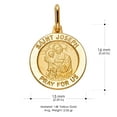 thumbnail image 2 of Ioka-14K Yellow Gold St. Joseph Pray For Us Religious Charm Pendant For Necklace or Chain, 2 of 4