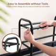 thumbnail image 3 of 3-Tier Expandable Shoe Rack,Adjustable Shoe Shelf Storage Organizer Heavy Duty Metal Free Standing Shoe Rack for Entryway Closet Doorway (Black), 3 of 4