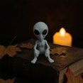 Selrti 3D Printed Alien Statue, Sci-Fi UFO Alien Sculpture, Funny ...