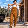 thumbnail image 3 of Bass Creek Outfitters Mens Overalls - Insulated Bib Overalls for Men Duck Canvas Mens Jumpsuit Bibs, 3 of 7