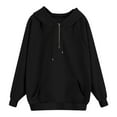thumbnail image 6 of Godom Quarter Zip Womens Hoodies Drawstring Hooded Sweatshirts for Woman with Pocket Fashion Sweatshirt, 6 of 6