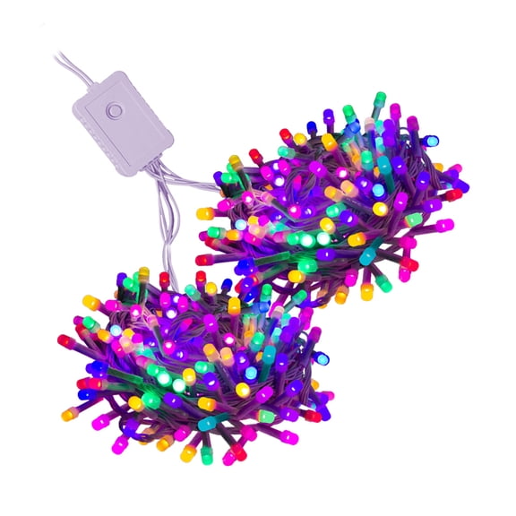 Serie Navideña DecorativaLuz Led Multicolor Importadora La Merced  Focos 8mm 8 Funciones 25 m Paquete 3 pz