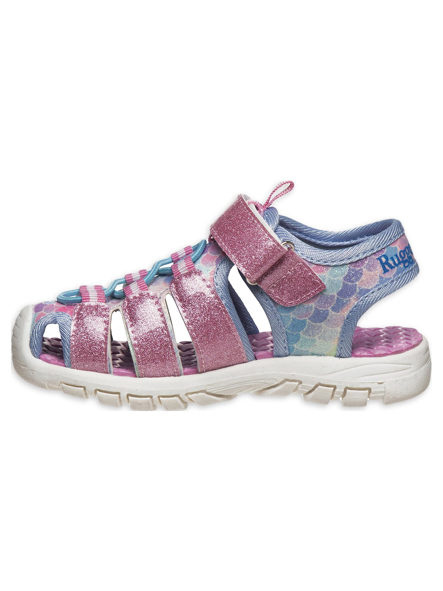 Rugged Bear Metallic Shine Closed Toe Caged Sandals (Toddler Girls)