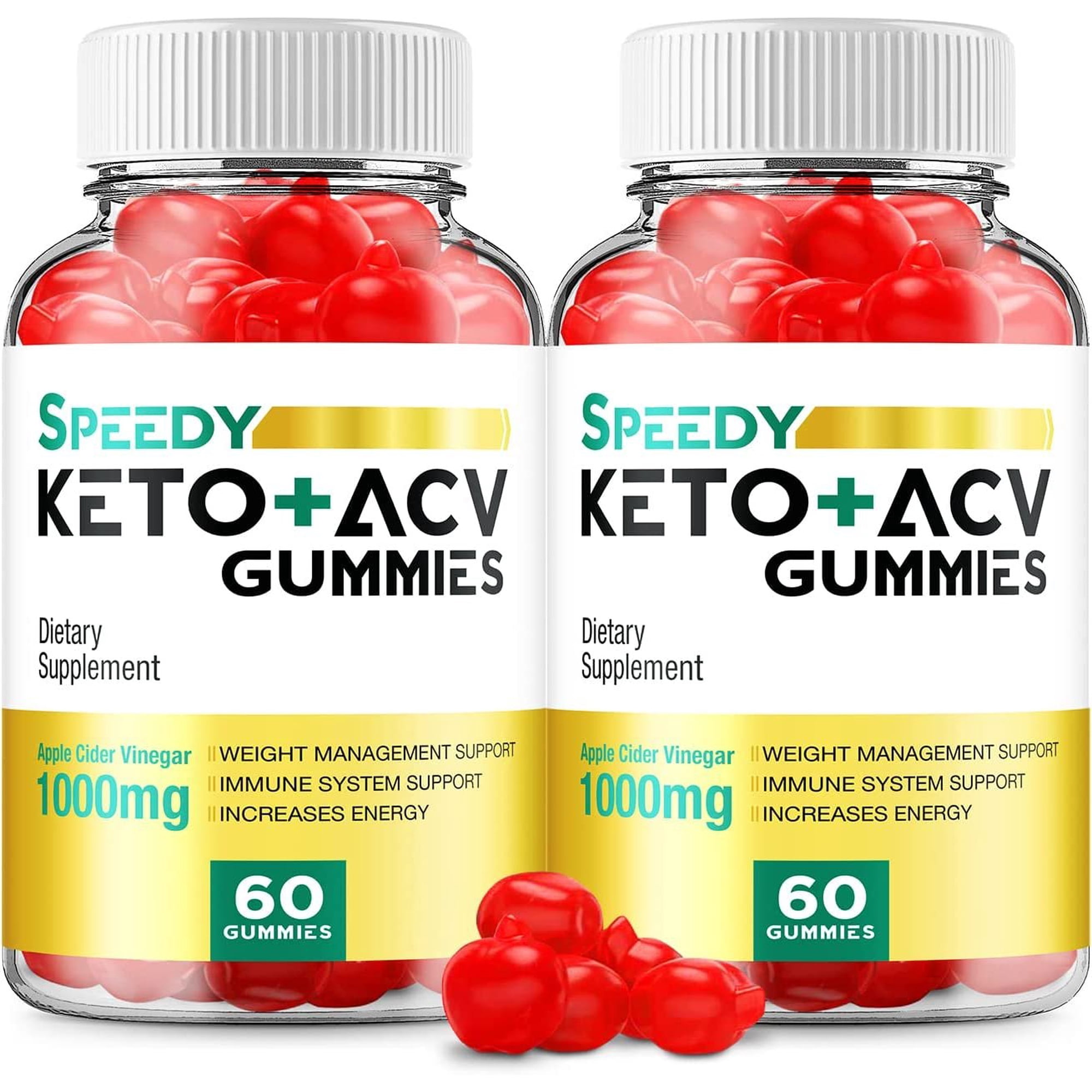 2 Pack Speedy Keto ACV Gummies Speedy ACV Advanced Keto Formula Plus Apple Cider Vinegar Keto Gummies Dietary Supplement B12 Beet Root Juice Men Women 120 Gummies