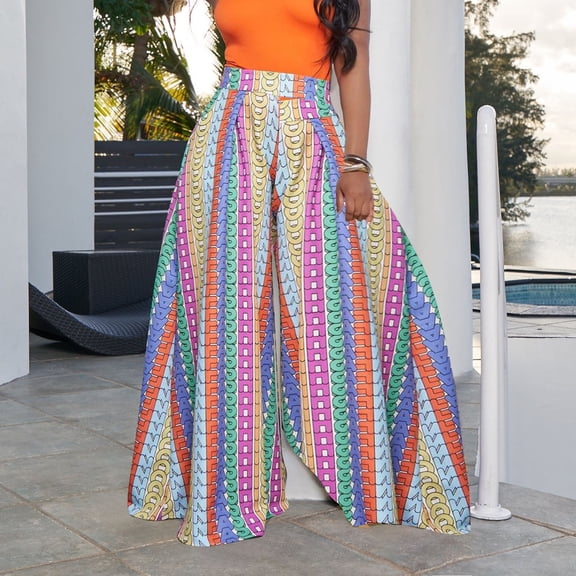 Vedolay Pants For Women Plus Size Capris Pants for Women Cotton Casual Summer Comfy High Waisted Pants,Purple L