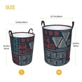 thumbnail image 3 of ZICANCN Laundry Basket Organizer, Bohemian Style Mexico Tribal Map Collapsible Hamper for Bathroom Bedroom Laundry Room, Small Size, 3 of 7