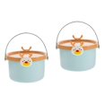 thumbnail image 2 of 2PCS Toy Bins Building Blocks Organizer Toy Storage Bucket Snack Bucket Child Plastic Sand Toys Bucket Water Bucket,A, 2 of 5