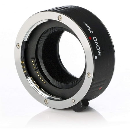 Movo MT-N25 25mm AF Chrome Macro Extension Tube for Nikon Mount DSLR Camera/Nikkor Lens System
