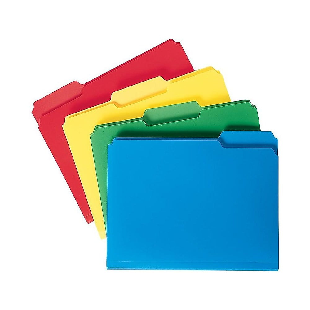 Staples File Folders 3Tab Letter Size Assorted 24/Pack (10741) 439328